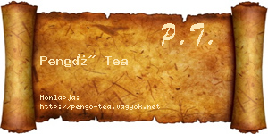 Pengő Tea névjegykártya